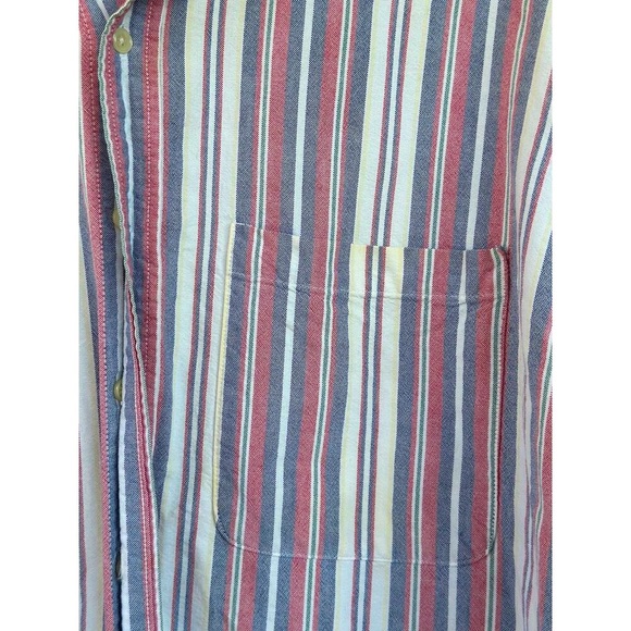 Vintage International Concepts Men’s XL Cotton Pink White Striped Dress Shirt - Picture 5 of 8